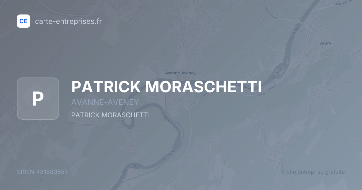 PATRICK MORASCHETTI — 481883551 — fiche entreprise