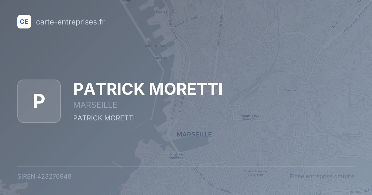 PATRICK MORETTI — 423276948 — fiche entreprise