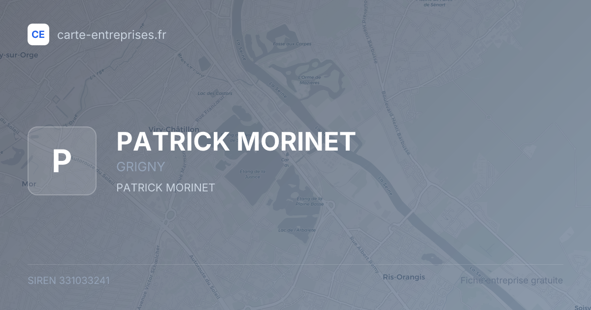 PATRICK MORINET — 331033241 — fiche entreprise