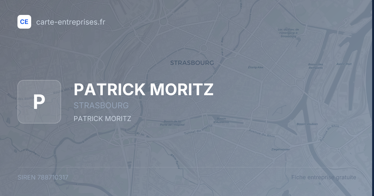 PATRICK MORITZ — 788710317 — fiche entreprise