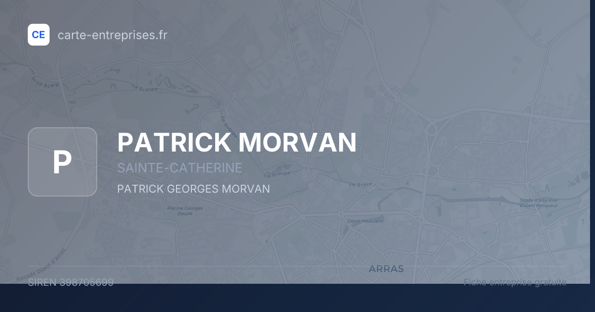PATRICK MORVAN — 398705699 — fiche entreprise