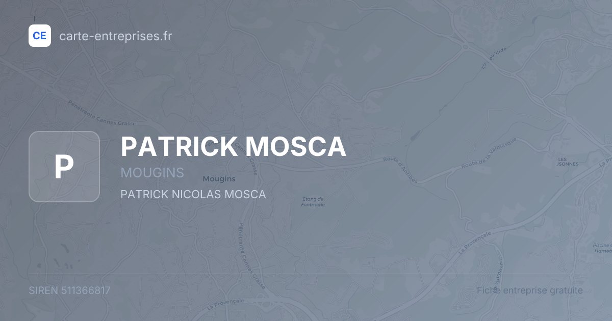 PATRICK MOSCA — 511366817 — fiche entreprise