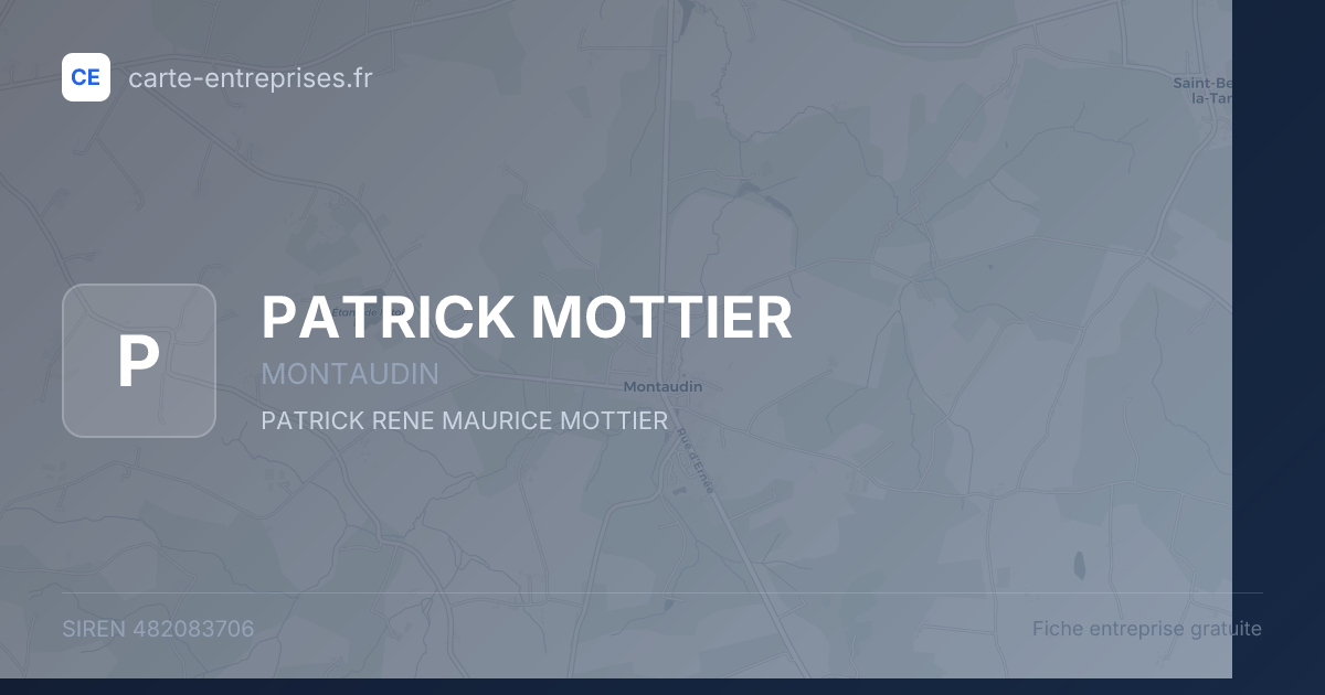 PATRICK MOTTIER — 482083706 — fiche entreprise
