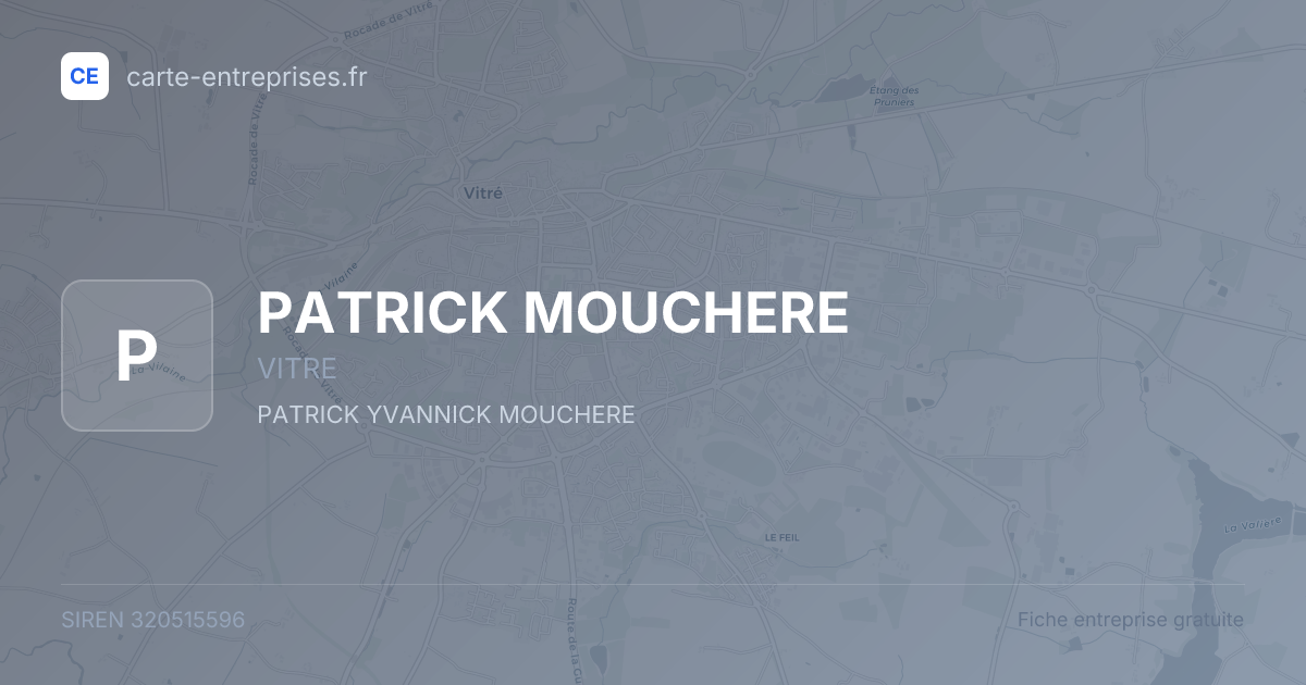 PATRICK MOUCHERE — 320515596 — fiche entreprise