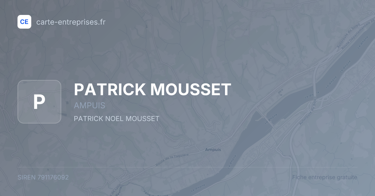 PATRICK MOUSSET — 791176092 — fiche entreprise