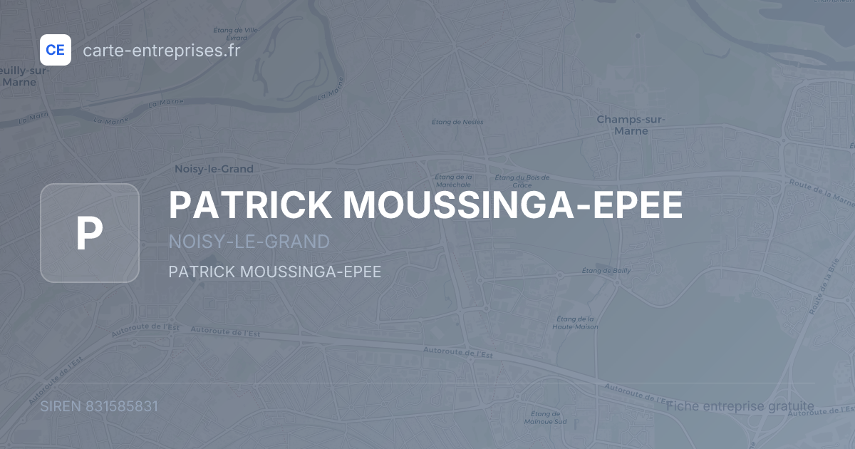 PATRICK MOUSSINGA-EPEE — 831585831 — fiche entreprise
