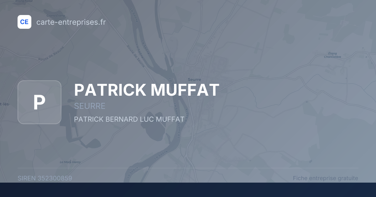 PATRICK MUFFAT — 352300859 — fiche entreprise
