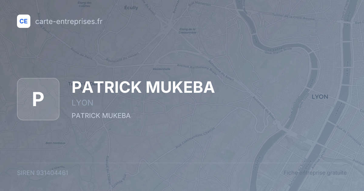 PATRICK MUKEBA — 931404461 — fiche entreprise