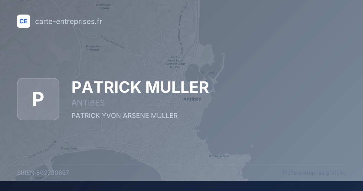 PATRICK MULLER — 802730697 — fiche entreprise