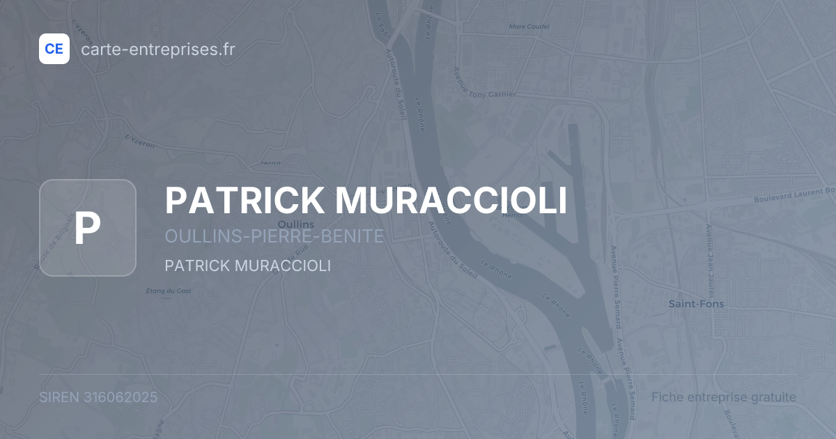 PATRICK MURACCIOLI — 316062025 — fiche entreprise