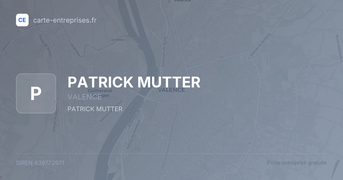 PATRICK MUTTER — 439772971 — fiche entreprise