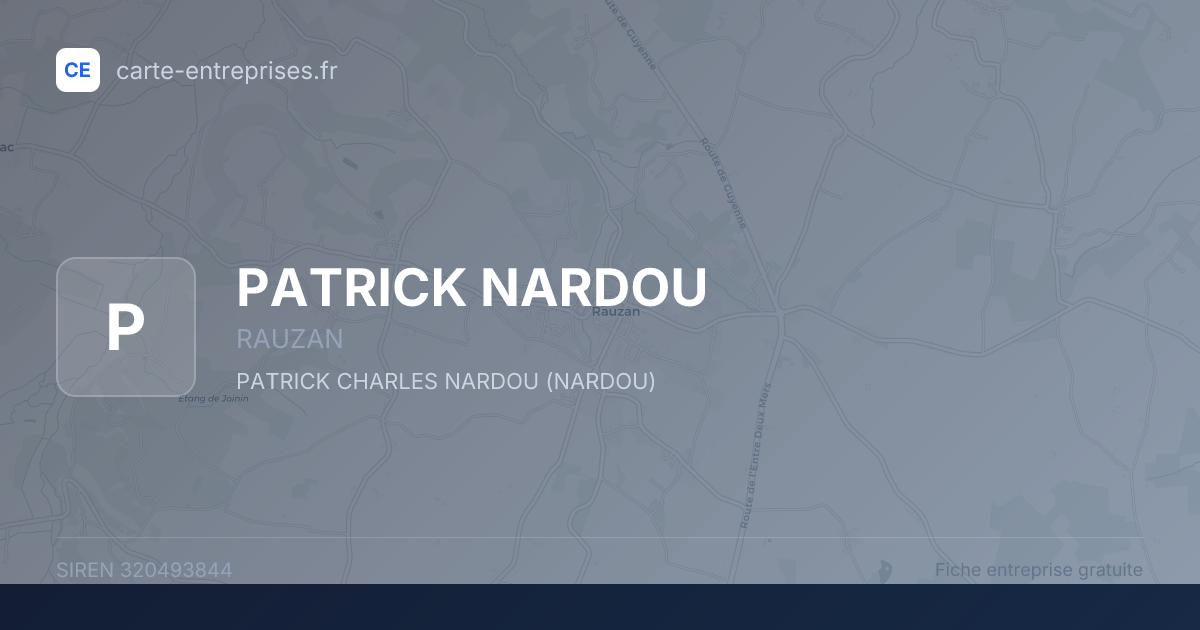 PATRICK NARDOU — 320493844 — fiche entreprise