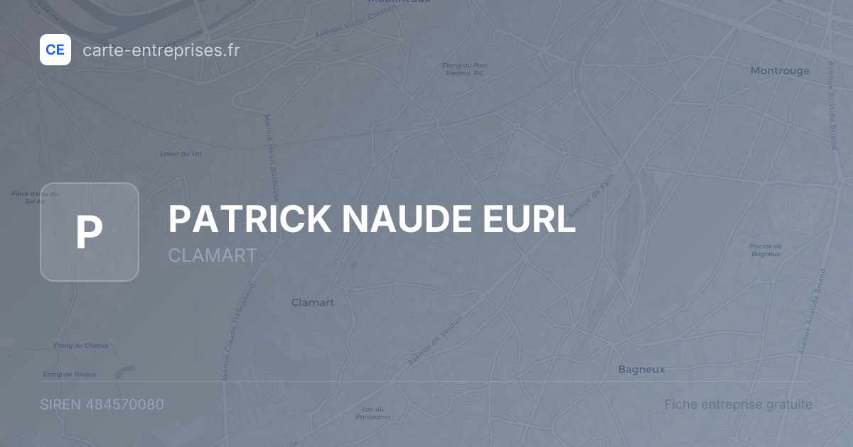 PATRICK NAUDE EURL — 484570080 — fiche entreprise