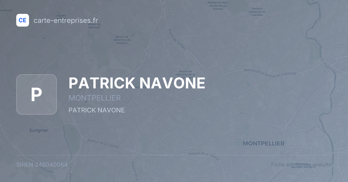 PATRICK NAVONE — 348040064 — fiche entreprise