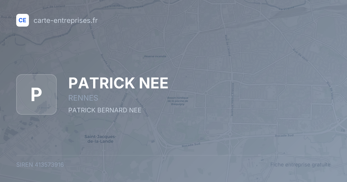 PATRICK NEE — 413573916 — fiche entreprise