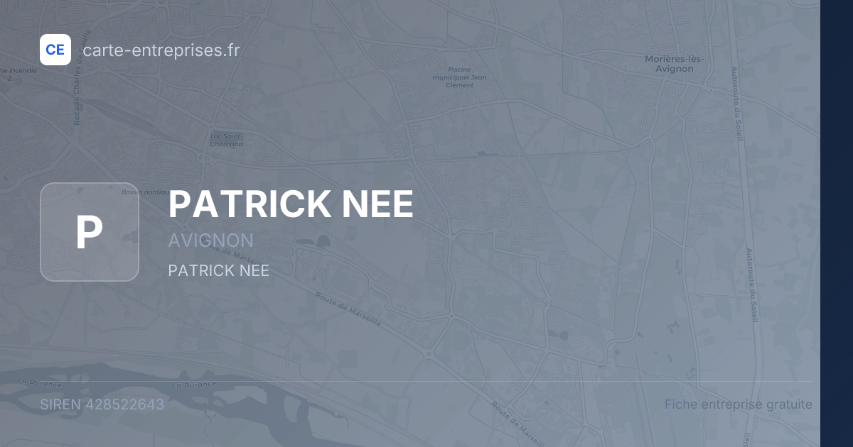 PATRICK NEE — 428522643 — fiche entreprise