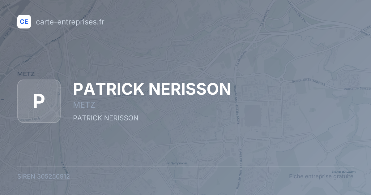 PATRICK NERISSON — 305250912 — fiche entreprise