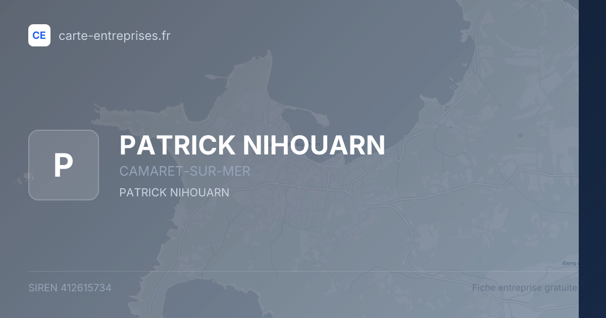 PATRICK NIHOUARN — 412615734 — fiche entreprise