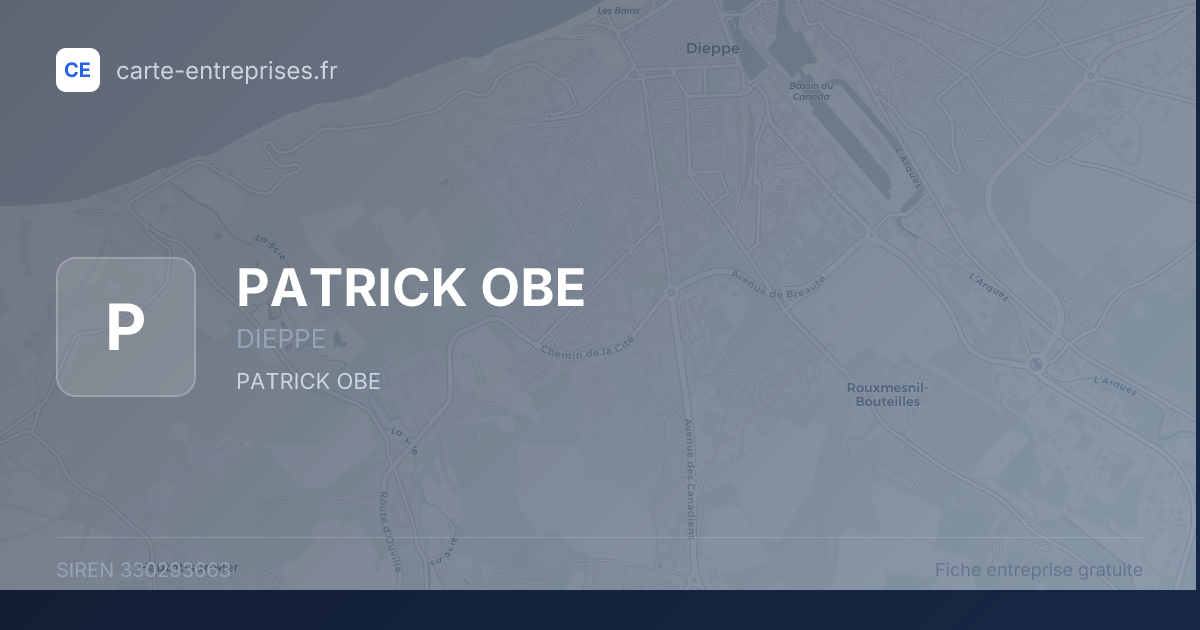 PATRICK OBE — 330293663 — fiche entreprise