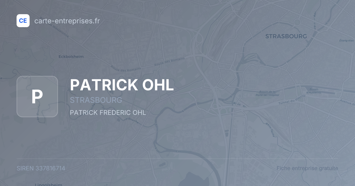 PATRICK OHL — 337816714 — fiche entreprise