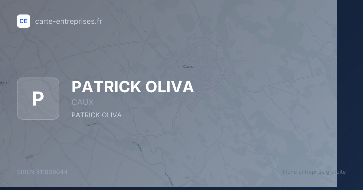 PATRICK OLIVA — 511806044 — fiche entreprise