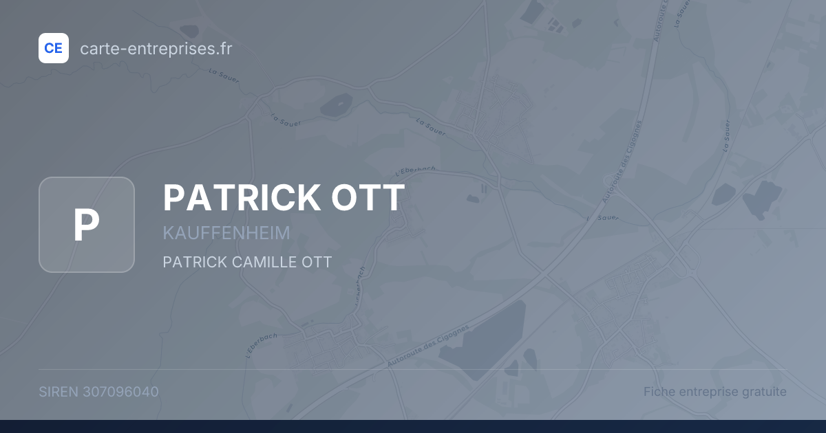 PATRICK OTT — 307096040 — fiche entreprise
