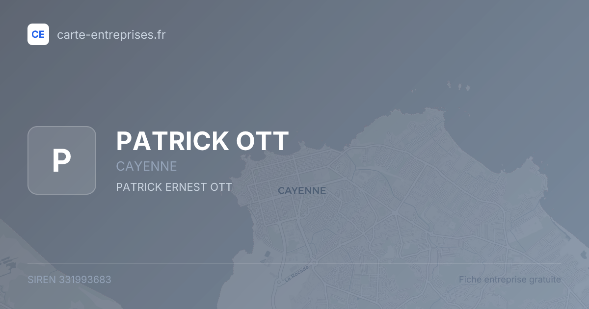 PATRICK OTT — 331993683 — fiche entreprise