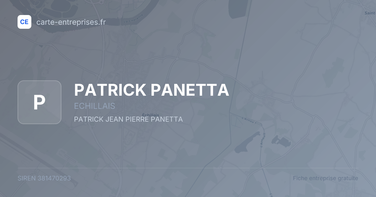 PATRICK PANETTA — 381470293 — fiche entreprise