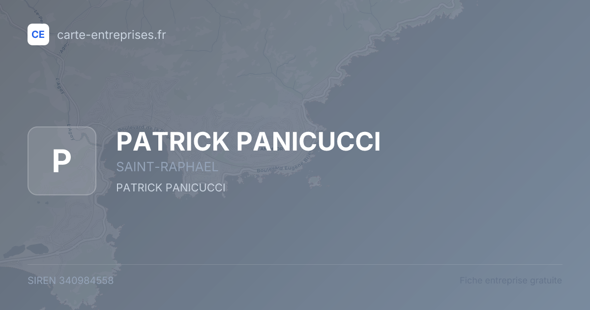 PATRICK PANICUCCI — 340984558 — fiche entreprise