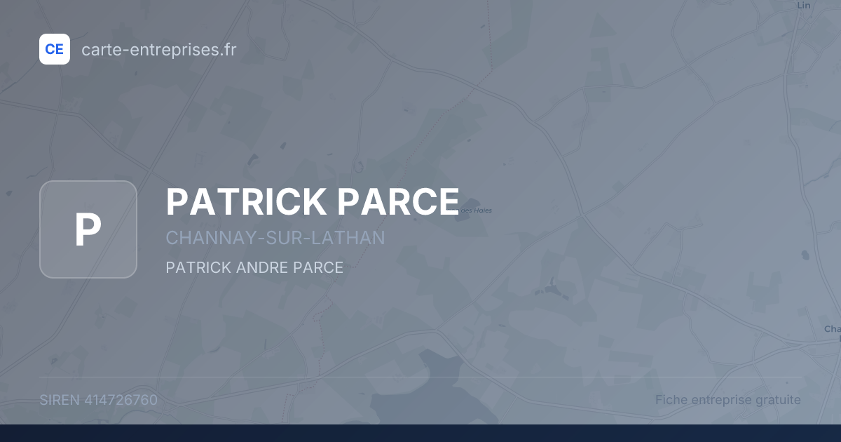 PATRICK PARCE — 414726760 — fiche entreprise