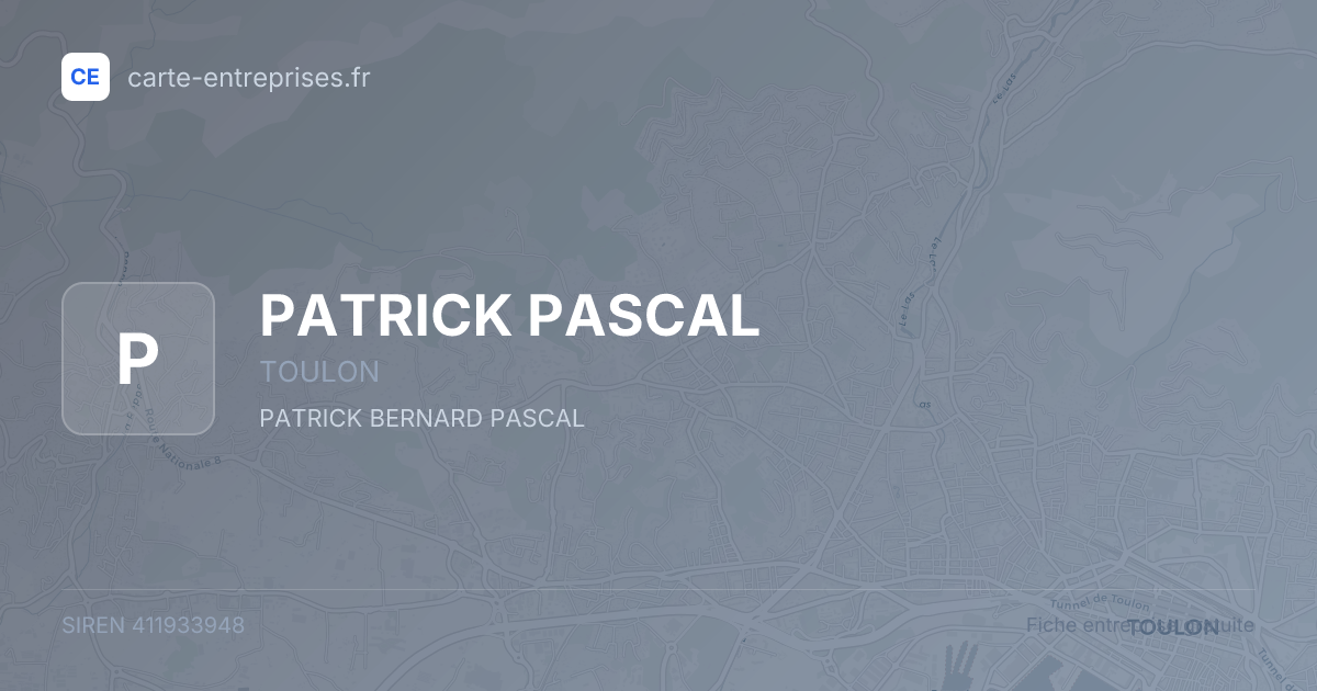 PATRICK PASCAL — 411933948 — fiche entreprise