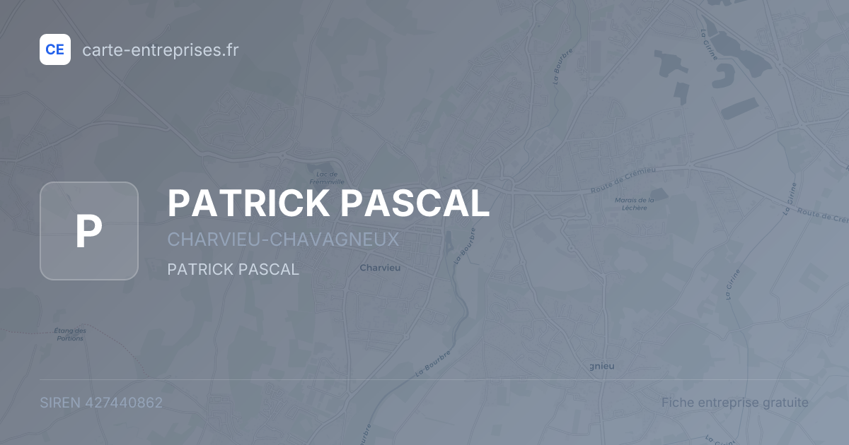 PATRICK PASCAL — 427440862 — fiche entreprise