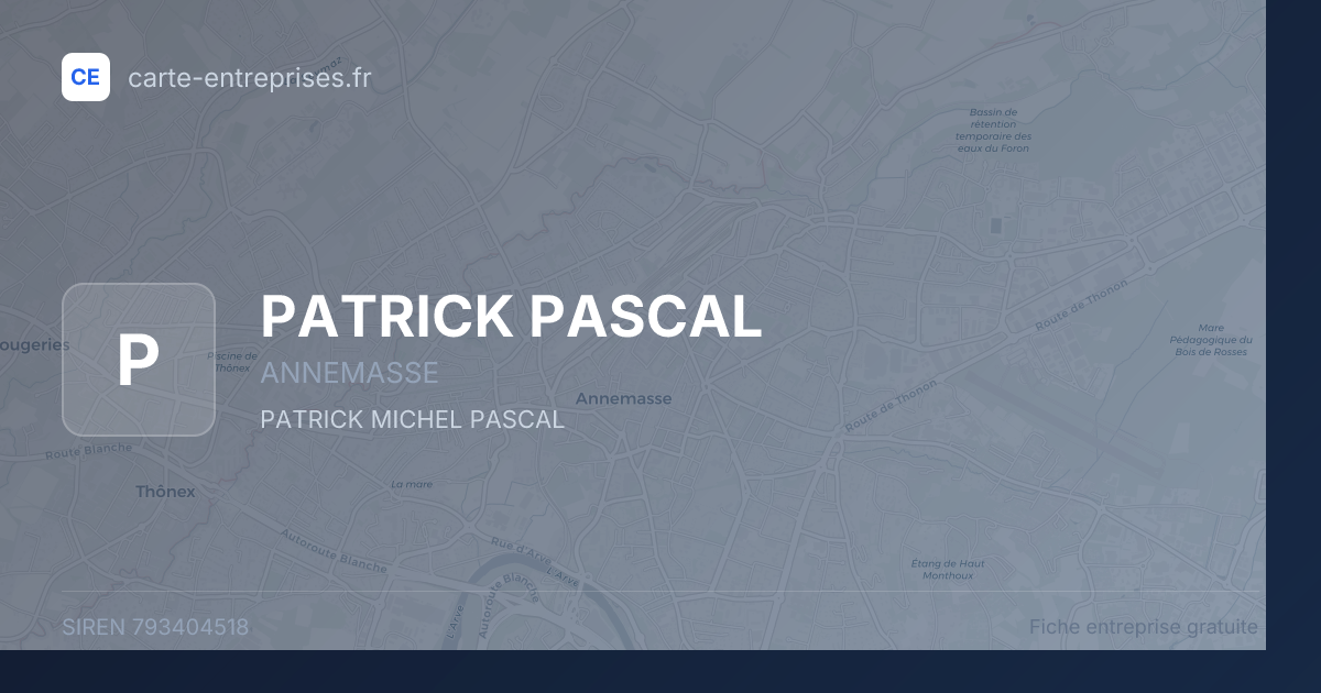 PATRICK PASCAL — 793404518 — fiche entreprise