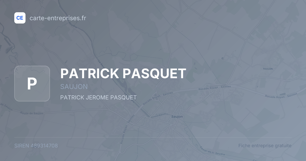 PATRICK PASQUET — 489314708 — fiche entreprise