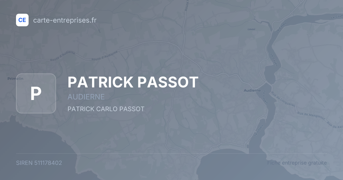 PATRICK PASSOT — 511178402 — fiche entreprise