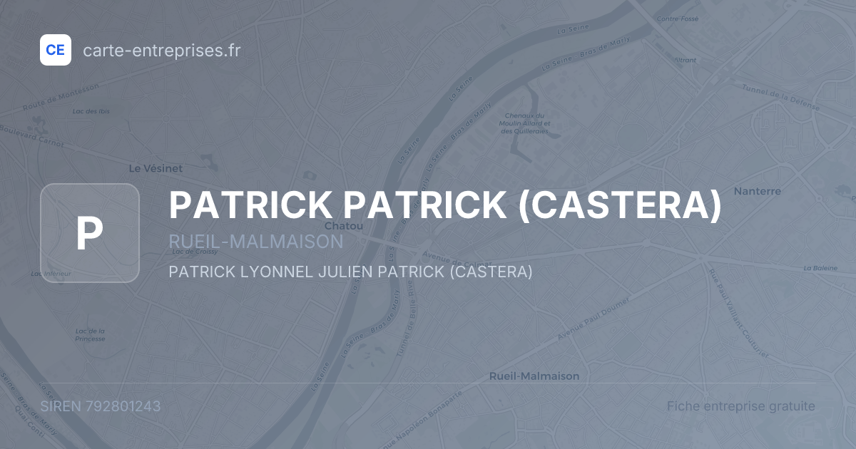 PATRICK PATRICK (CASTERA) — 792801243 — fiche entreprise