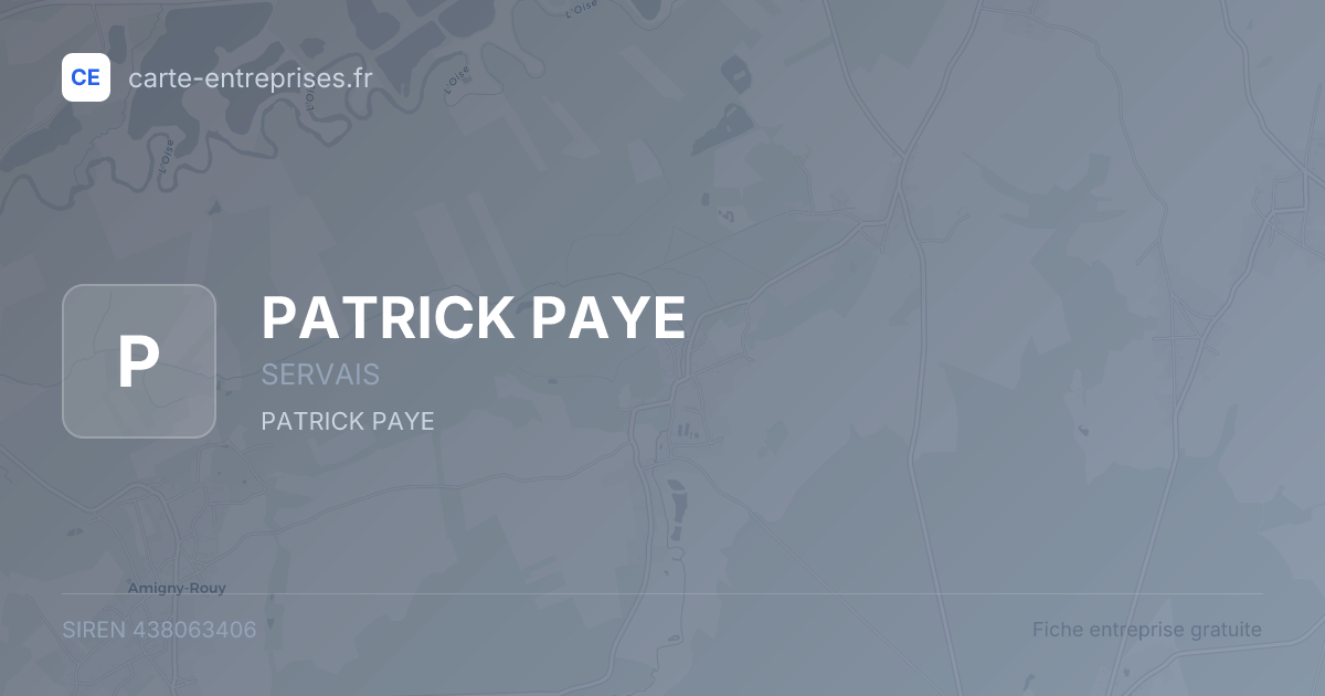 PATRICK PAYE — 438063406 — fiche entreprise