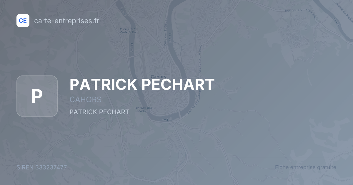 PATRICK PECHART — 333237477 — fiche entreprise