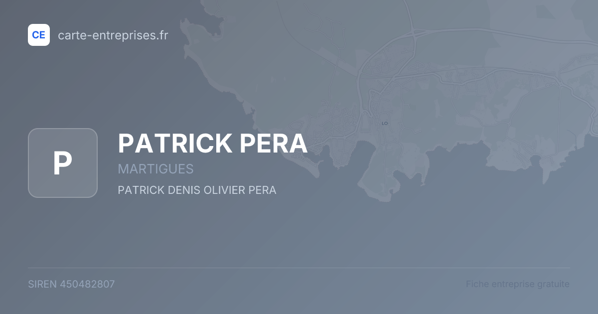 PATRICK PERA — 450482807 — fiche entreprise