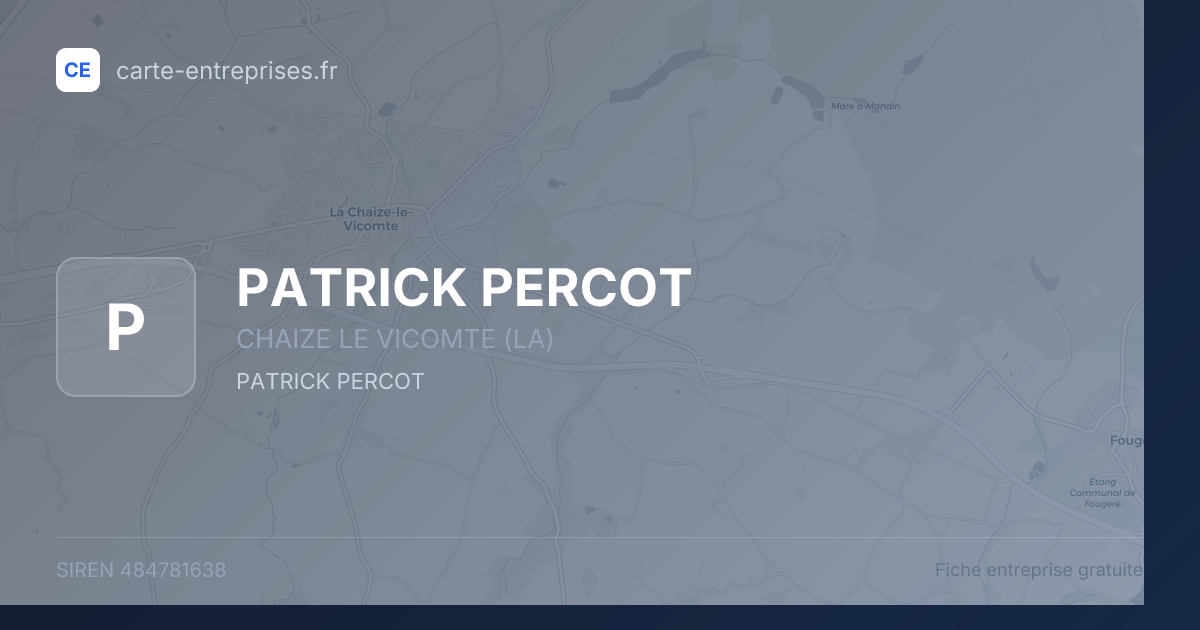 PATRICK PERCOT — 484781638 — fiche entreprise