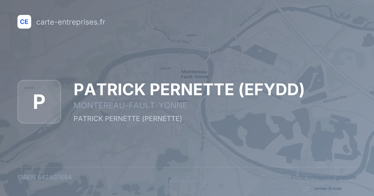 PATRICK PERNETTE (EFYDD) — 842407694 — fiche entreprise