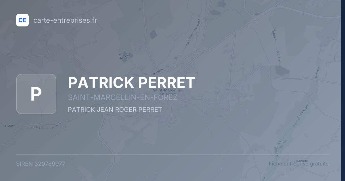 PATRICK PERRET — 320789977 — fiche entreprise