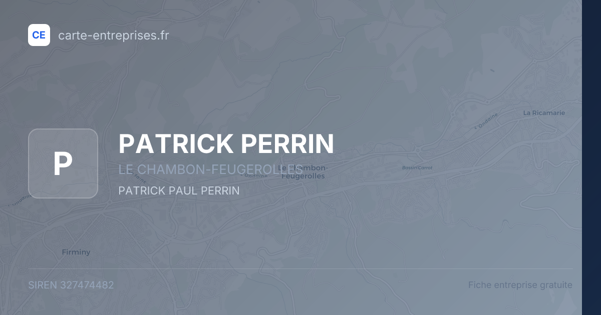 PATRICK PERRIN — 327474482 — fiche entreprise