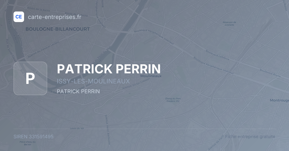 PATRICK PERRIN — 331591495 — fiche entreprise