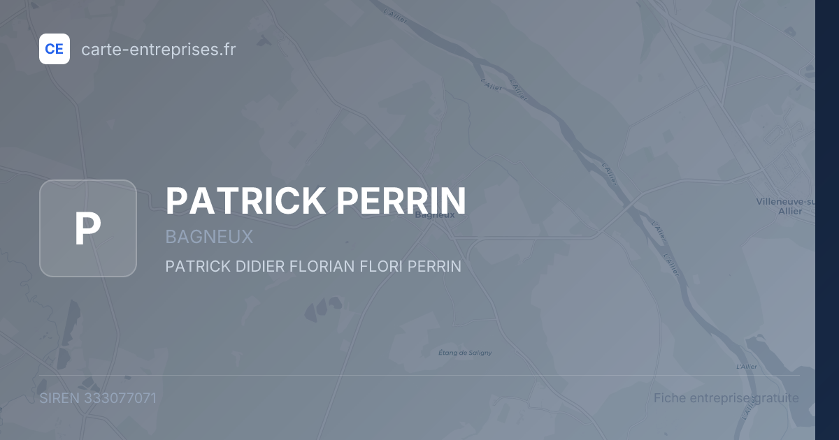 PATRICK PERRIN — 333077071 — fiche entreprise