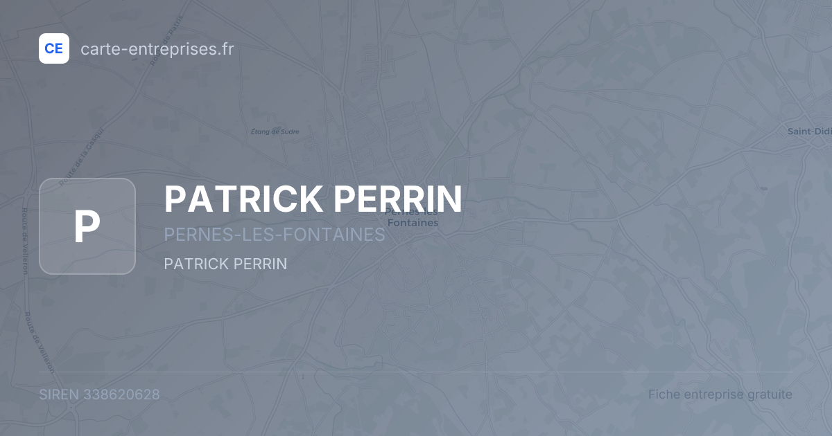 PATRICK PERRIN — 338620628 — fiche entreprise