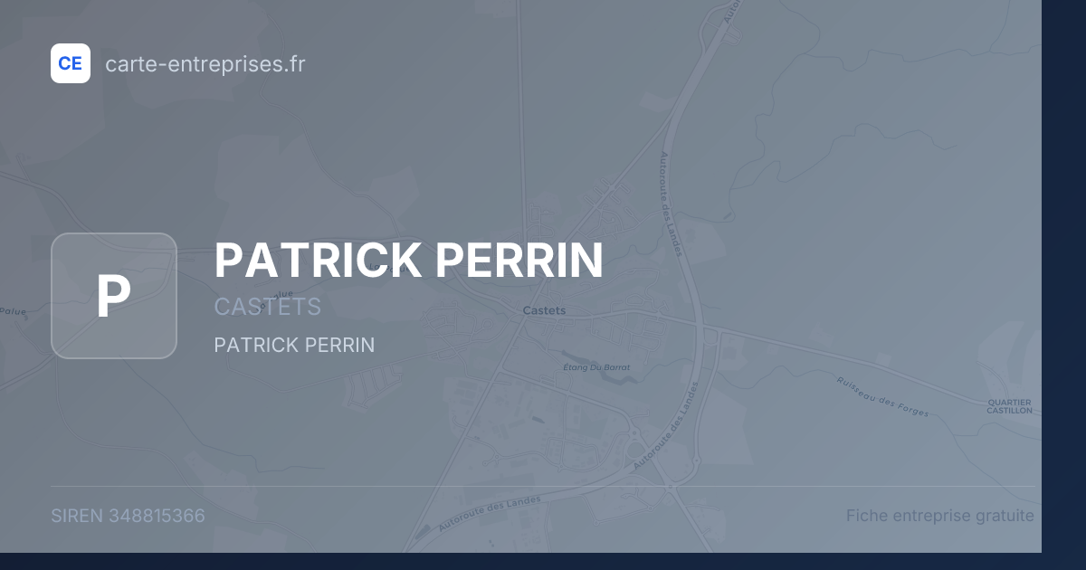 PATRICK PERRIN — 348815366 — fiche entreprise