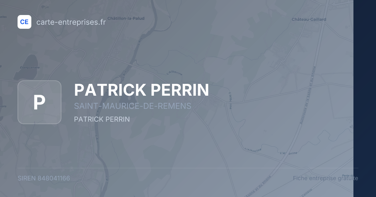 PATRICK PERRIN — 848041166 — fiche entreprise