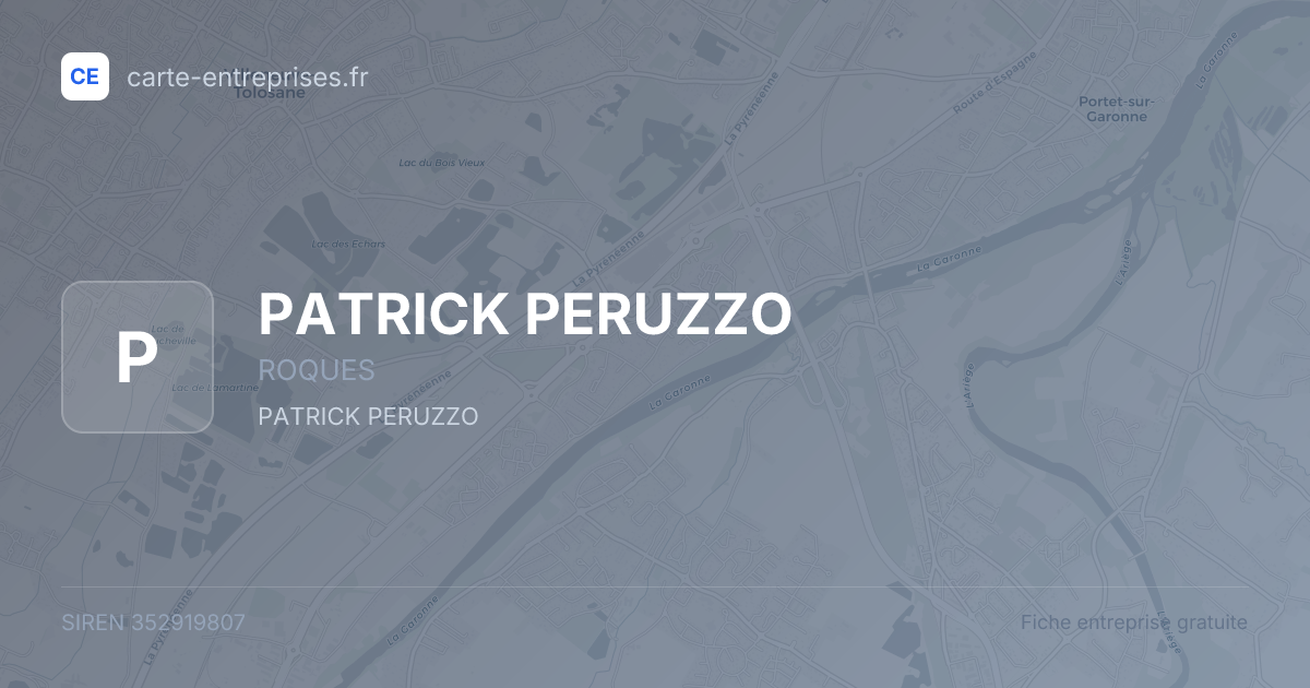 PATRICK PERUZZO — 352919807 — fiche entreprise