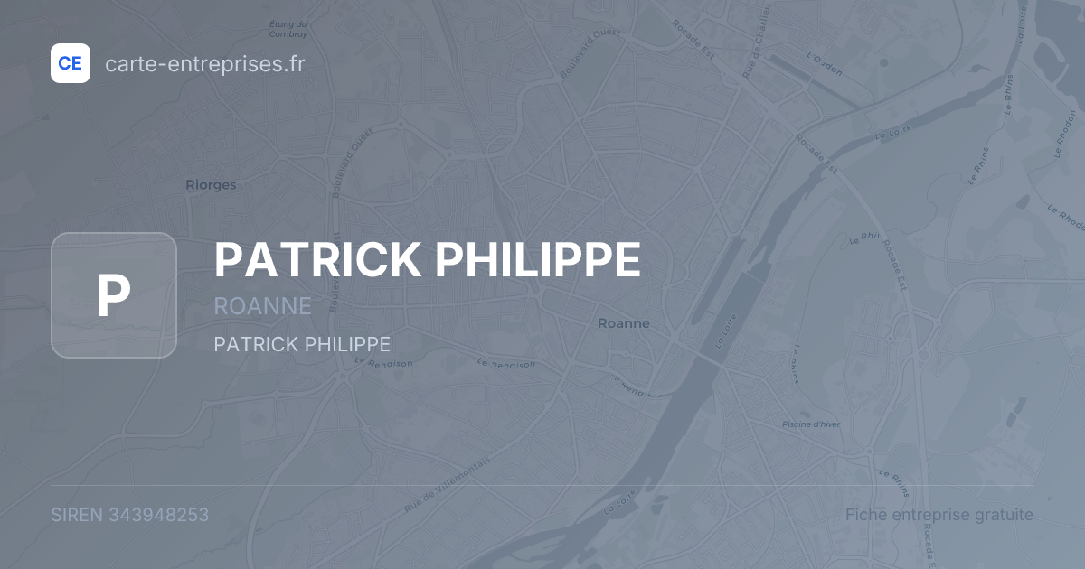 PATRICK PHILIPPE — 343948253 — fiche entreprise